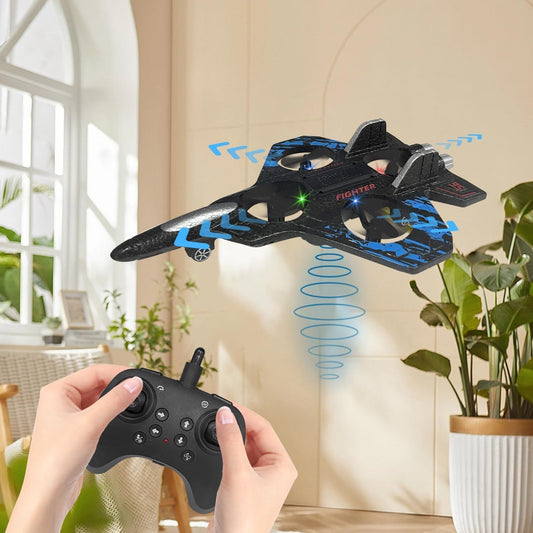 2.4G RC Fighter Foam Aircraft – Electric Stunt Glider UAV with LED Lights & 360° Tumbling